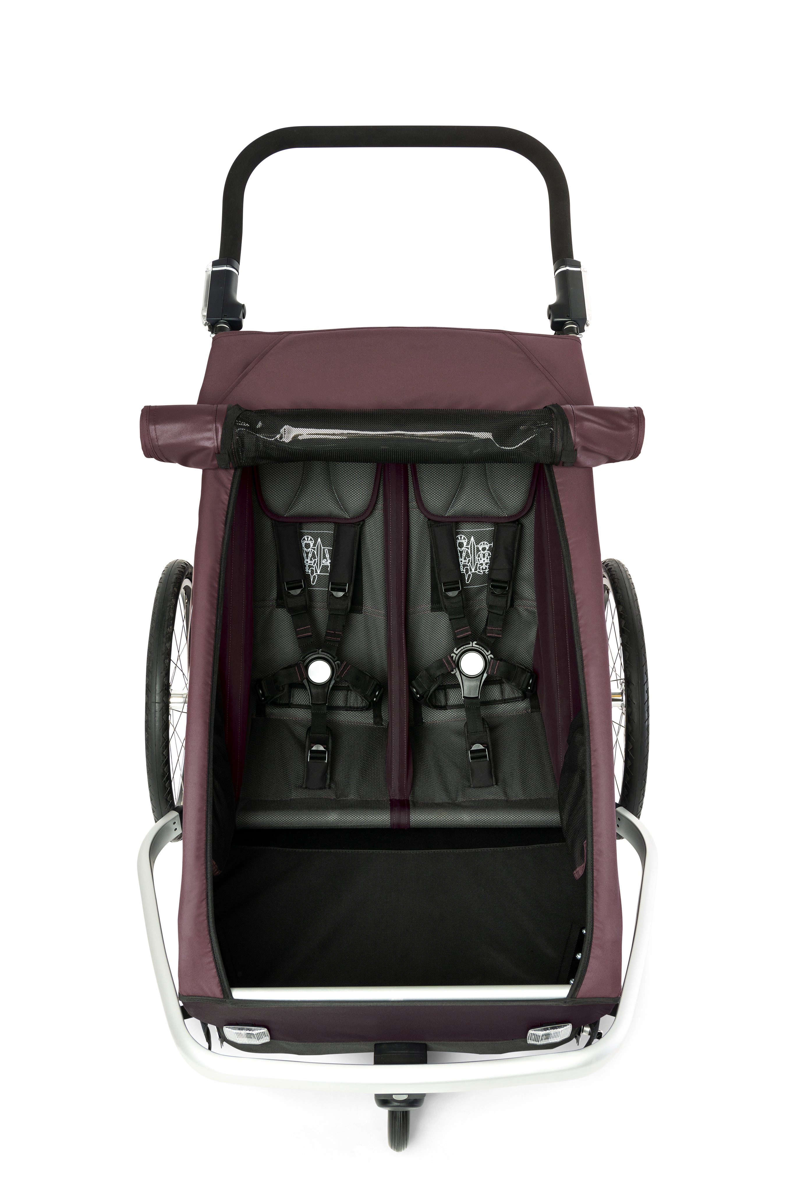 Croozer Kid Vaaya Allseason-Geschwisterbundle Blossom red 2 Vorteilspack