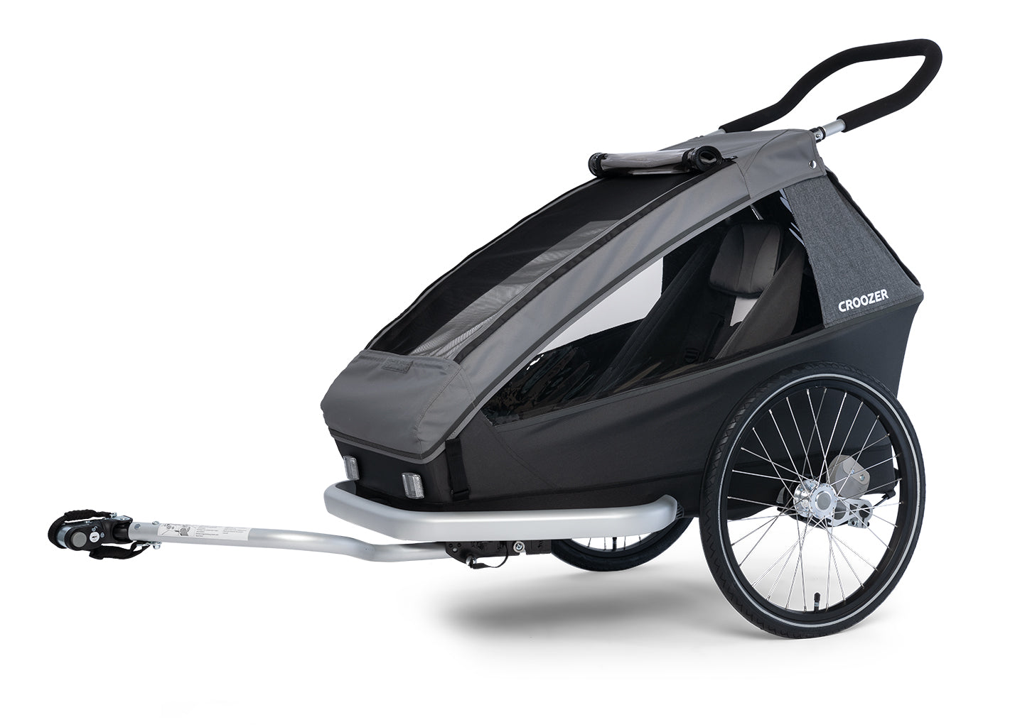 Croozer Kid Keeke 1 - 2in1 Fahrrad-Kinderanhänger | mountain grey