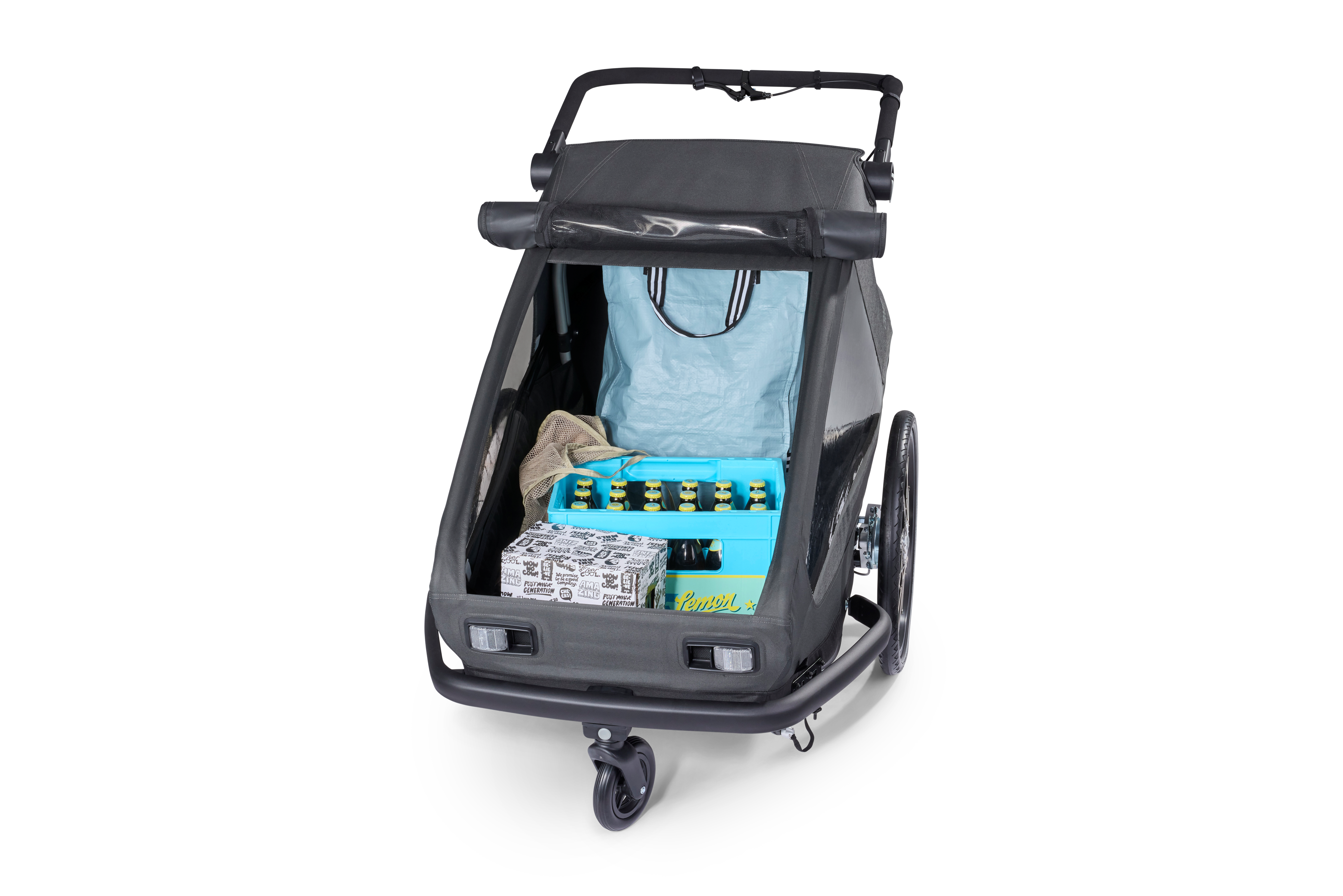 Croozer Yuuna 2 Modularer Fahrradanhänger – Kid, Dog & Cargo – Moonlight Black