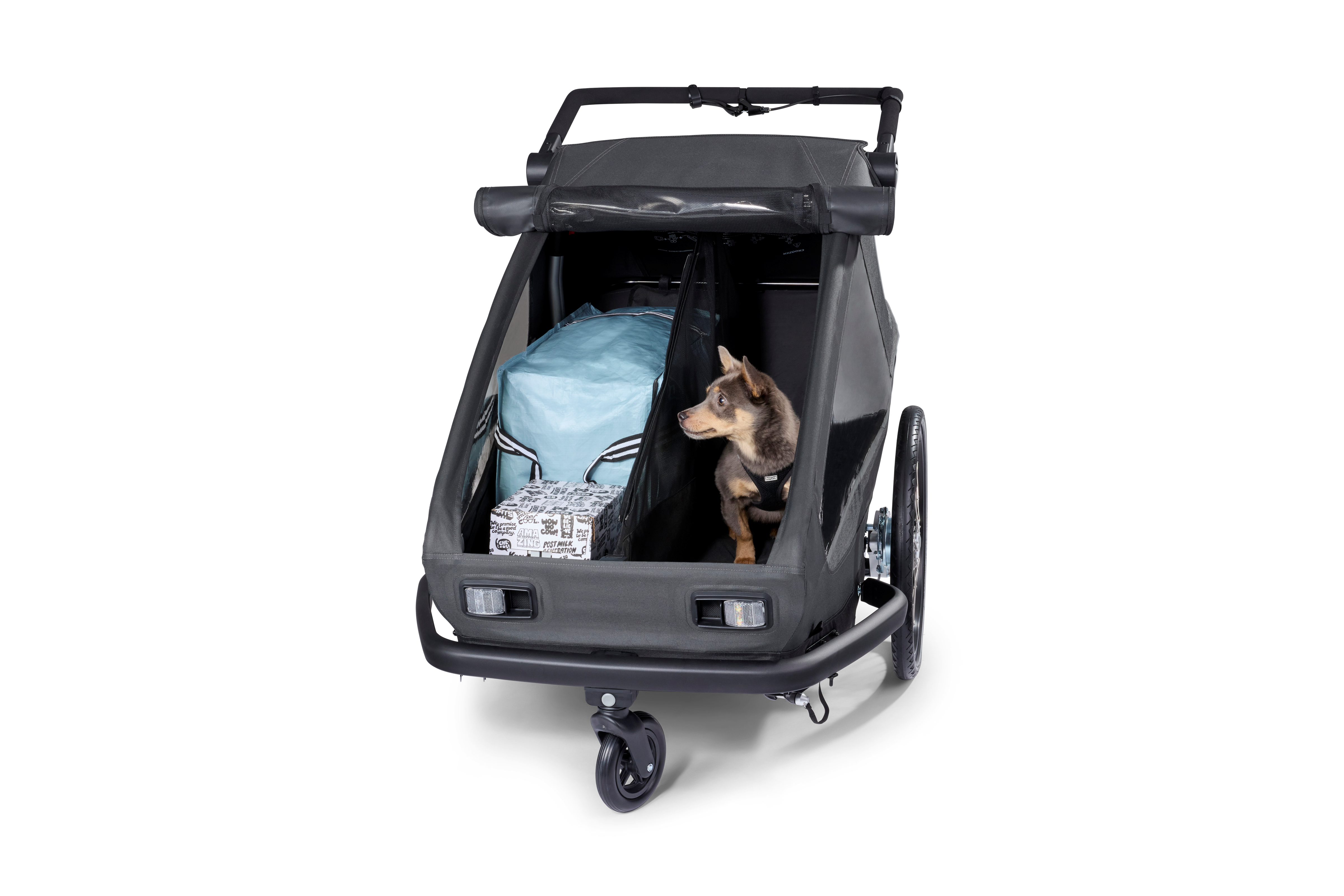 Croozer Yuuna 2 Modularer Fahrradanhänger – Kid, Dog & Cargo – Moonlight Black