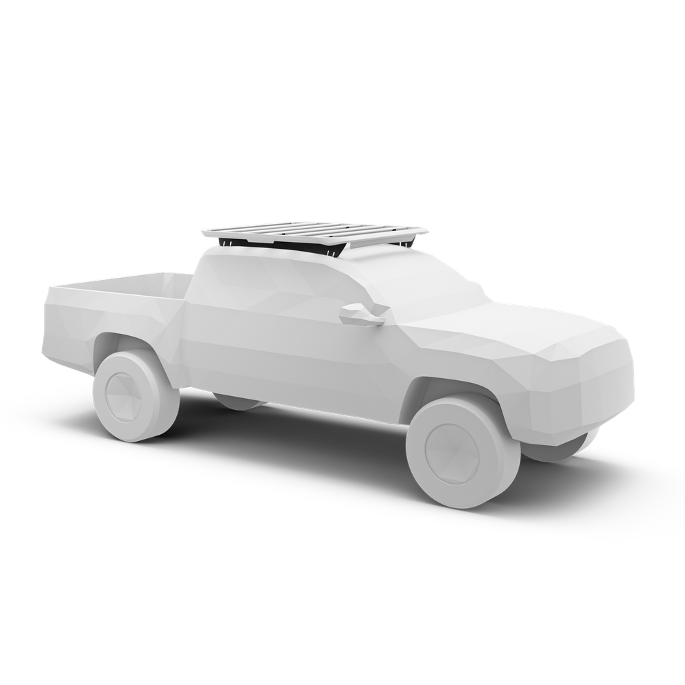 Schienenhalterung für Thule Caprock Dachplattform. Passend für Toyota Tacoma Crew Cab Pickup, 2005-2023