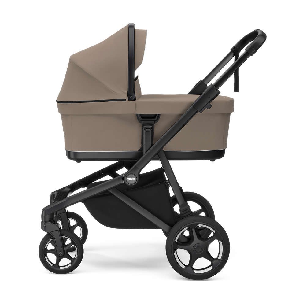 Thule Sleek 2 Kombikinderwagen Bundle – Getöntes Taupe – Inkl. Babywanne