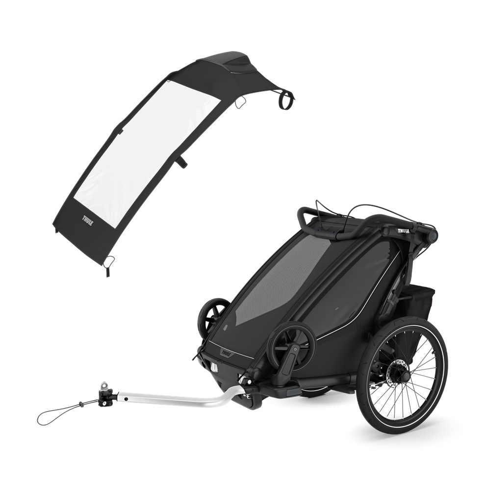 Thule Chariot Sport 2 single with Thule Chariot air purifier cover – Black