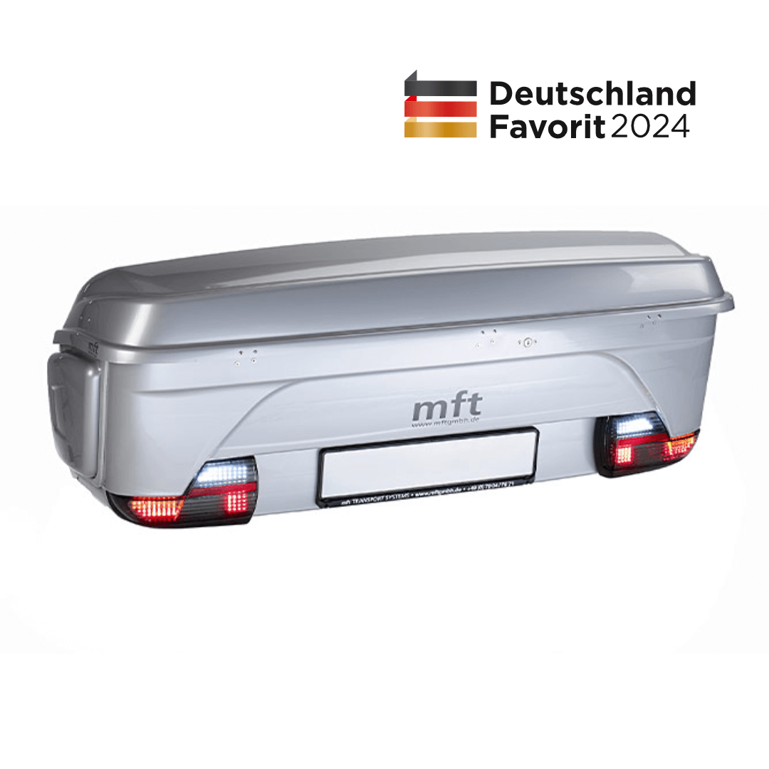 BackBox silber BackBox inkl. Einsatz klein (Breite = 154 cm) und 2 Zurrbändern zur Ladungssicherung
