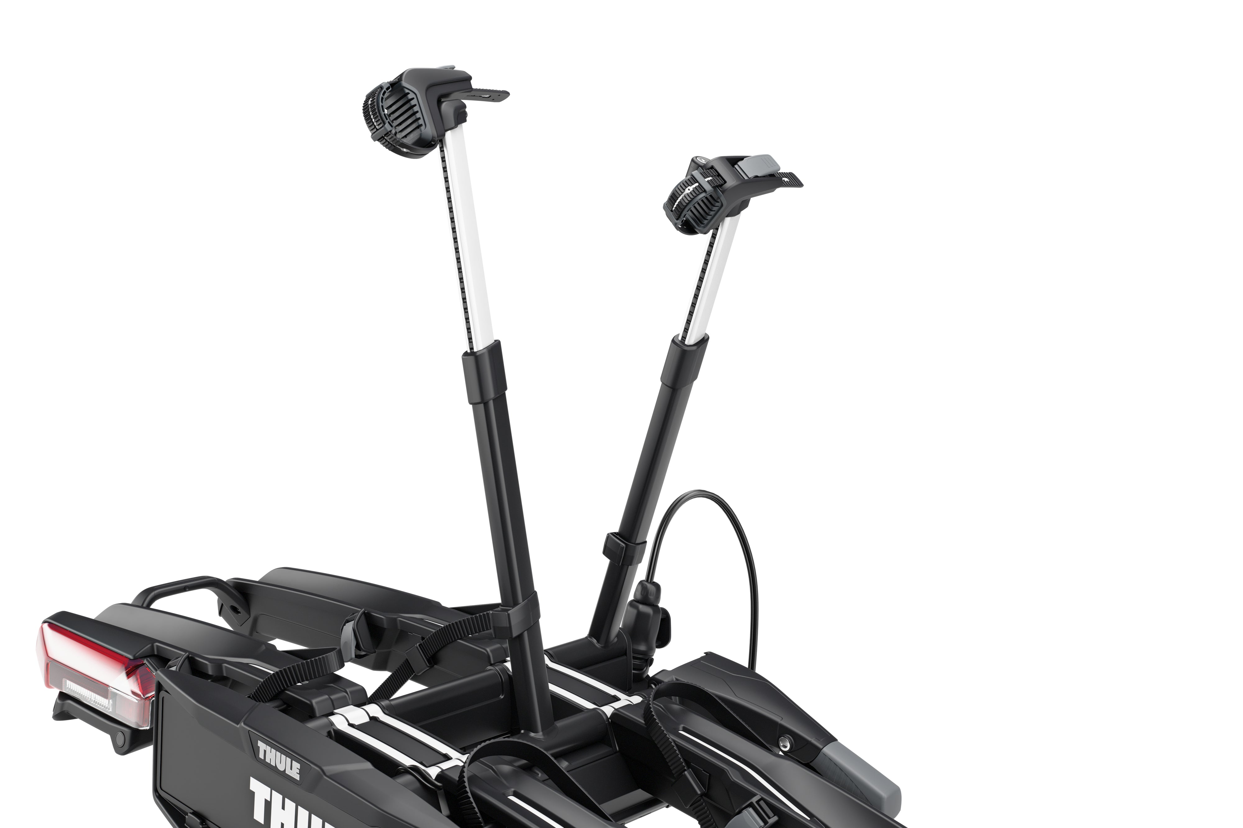 Thule Epos 2 ParkSecure – Faltbarer Anhängerkupplungs-Fahrradträger für 2 Bikes mit integrierten Parksensoren