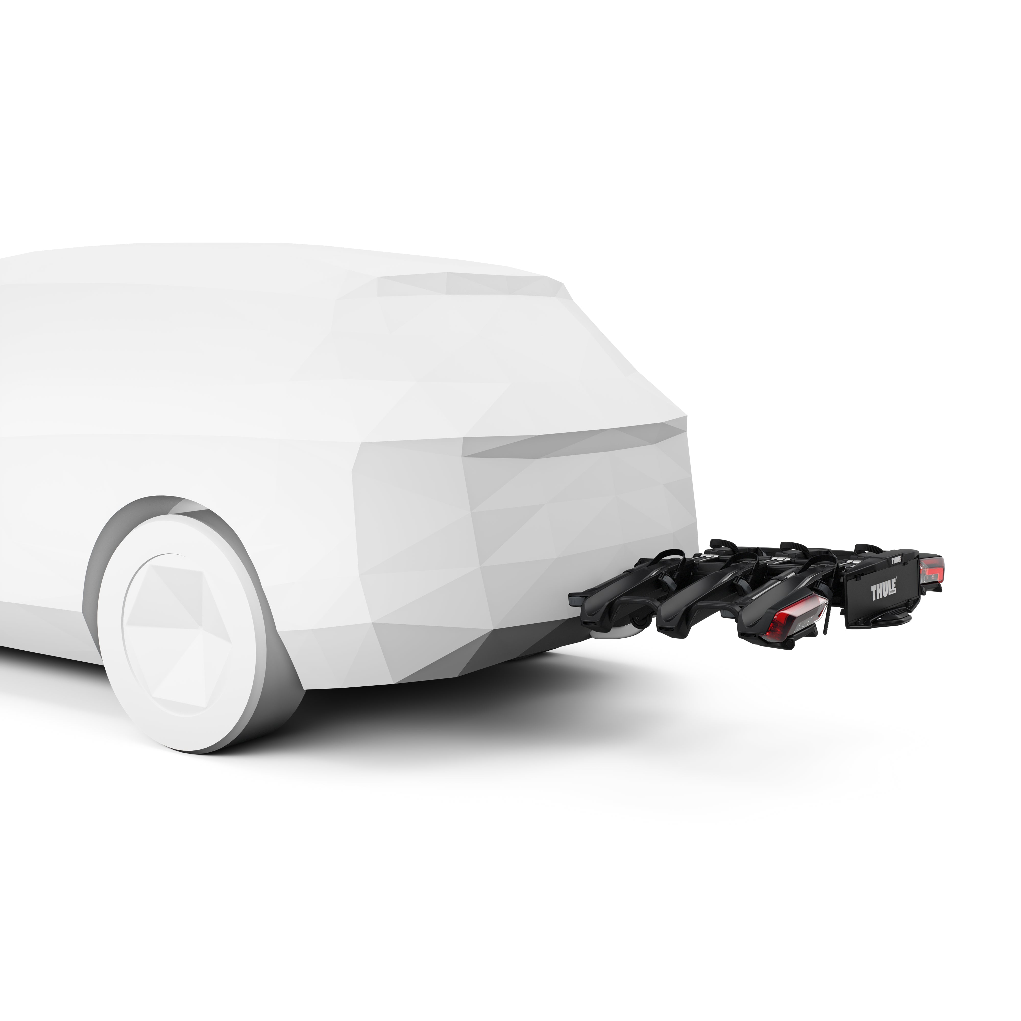 Thule Epos 3 ParkSecure – Faltbarer Anhängerkupplungs-Fahrradträger für 3 Bikes mit integrierten Parksensoren