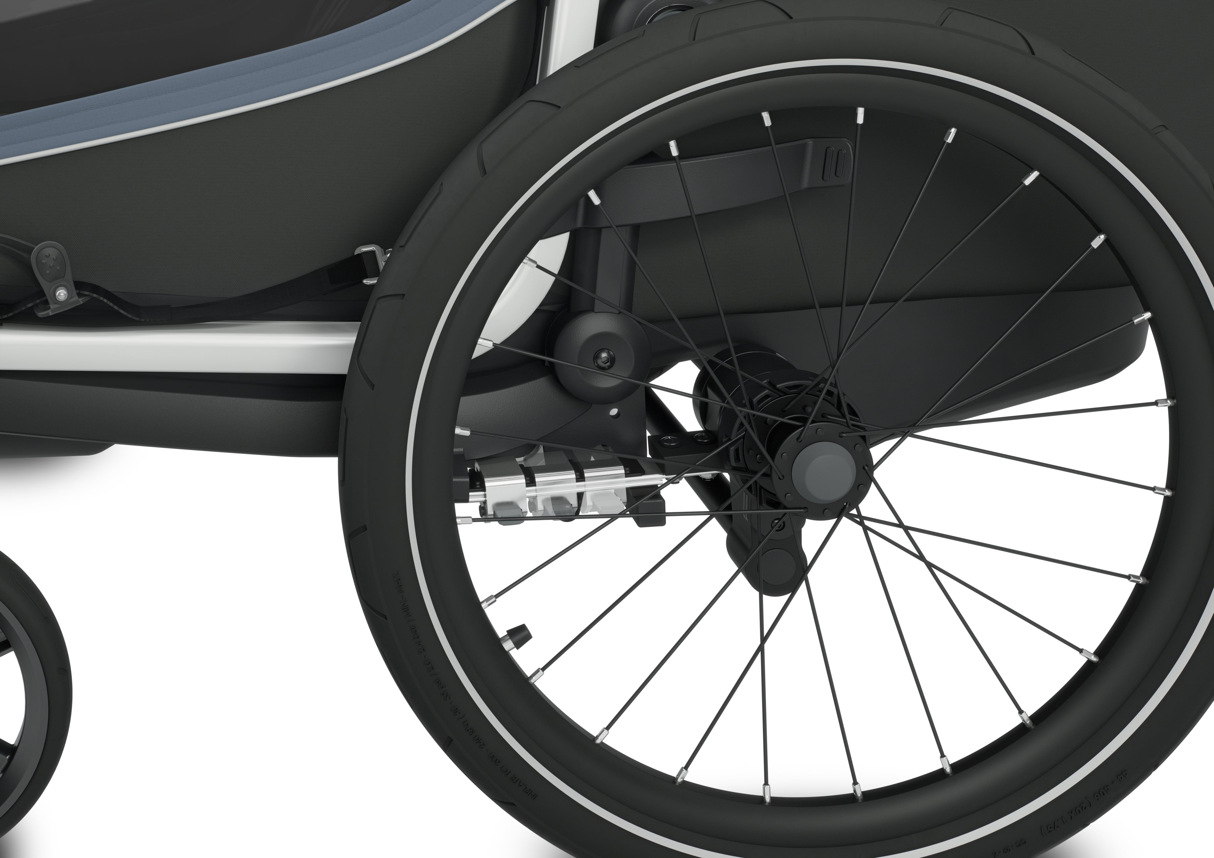 Thule Chariot Cab 2-Sitz Multisport-Fahrradanhänger Dunkelschiefer