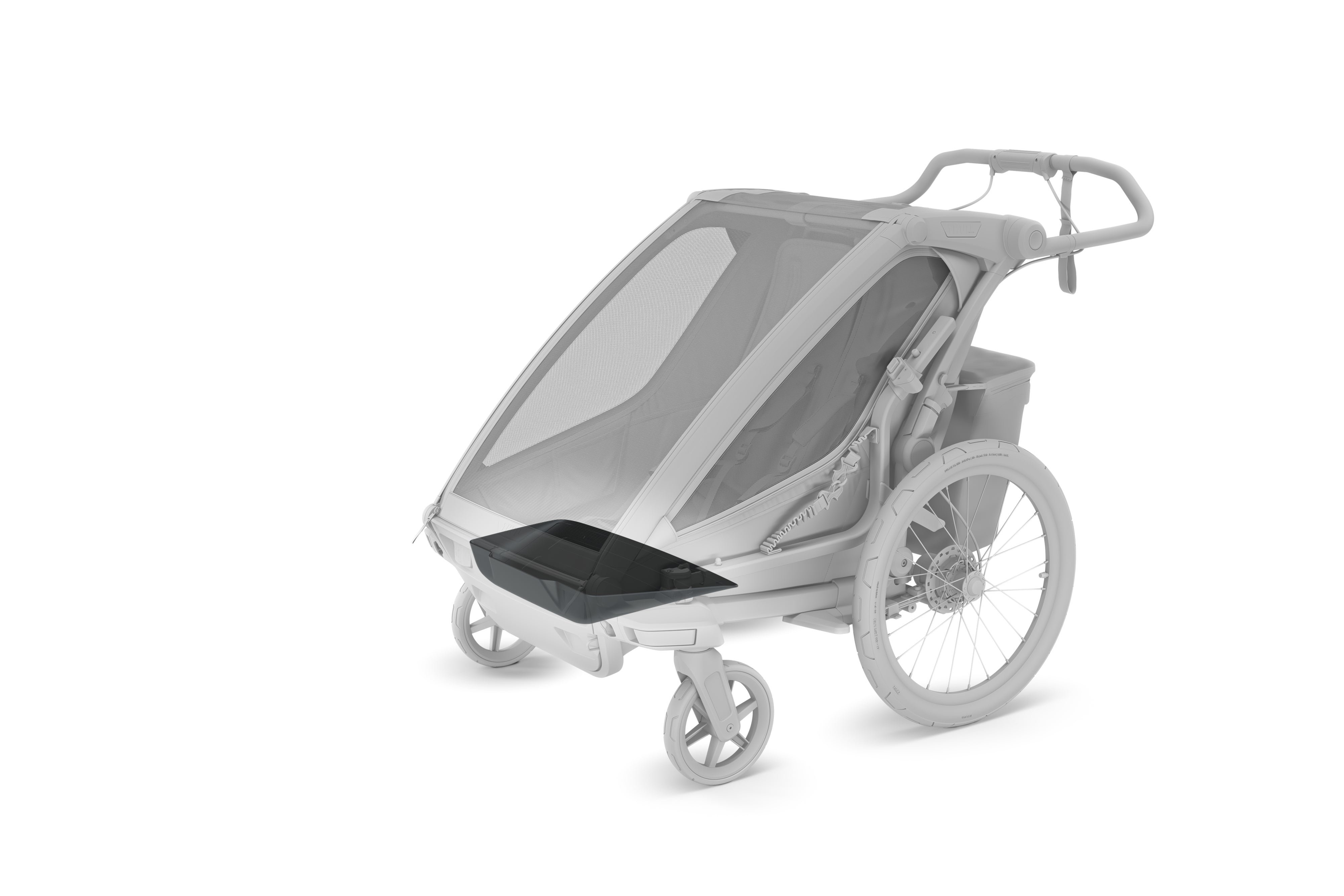 Thule Chariot Bodenmatte aus Gummi für einen Multisport-Geschwisteranhänger