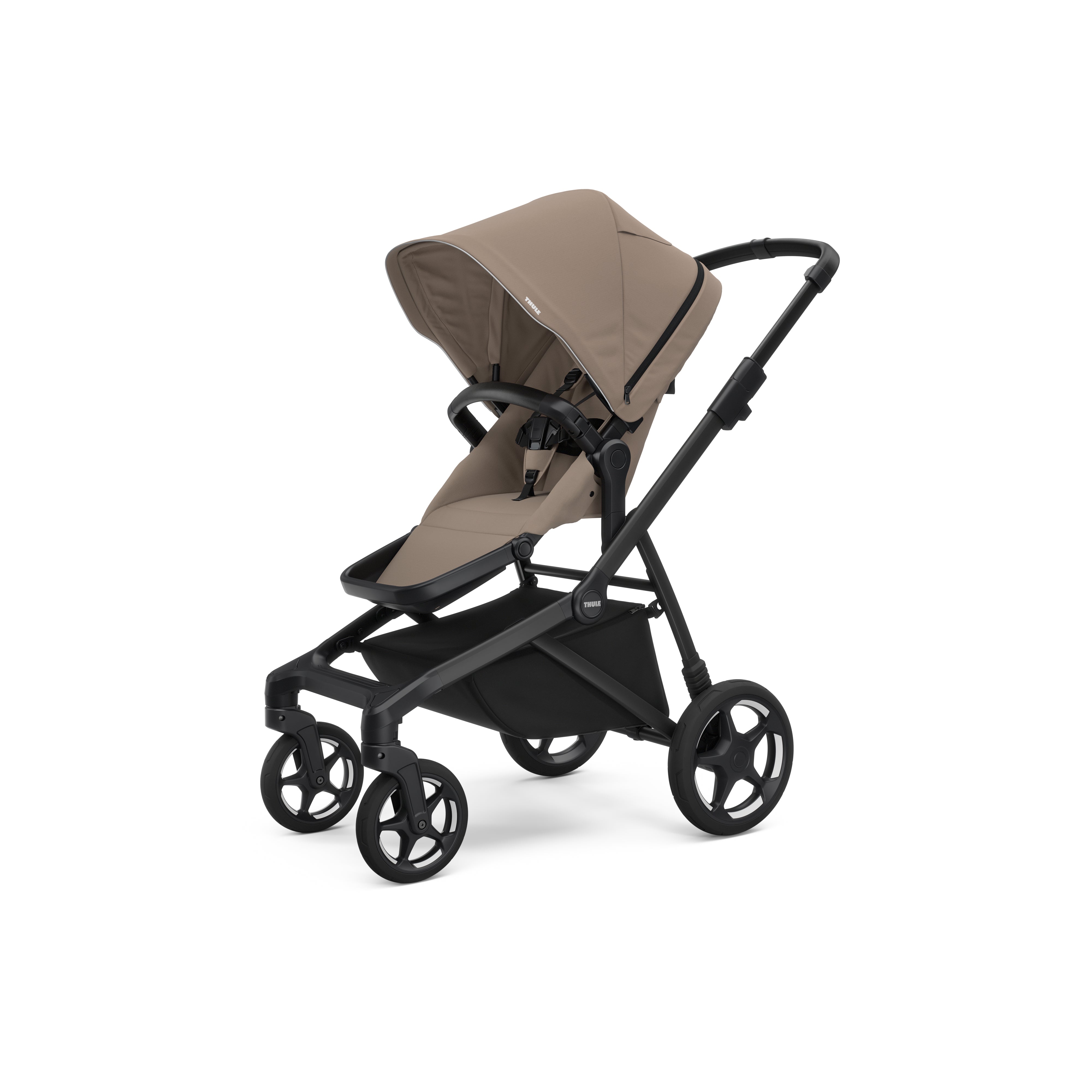 Thule Sleek 2 Kombikinderwagen Bundle – Getöntes Taupe – Inkl. Babywanne