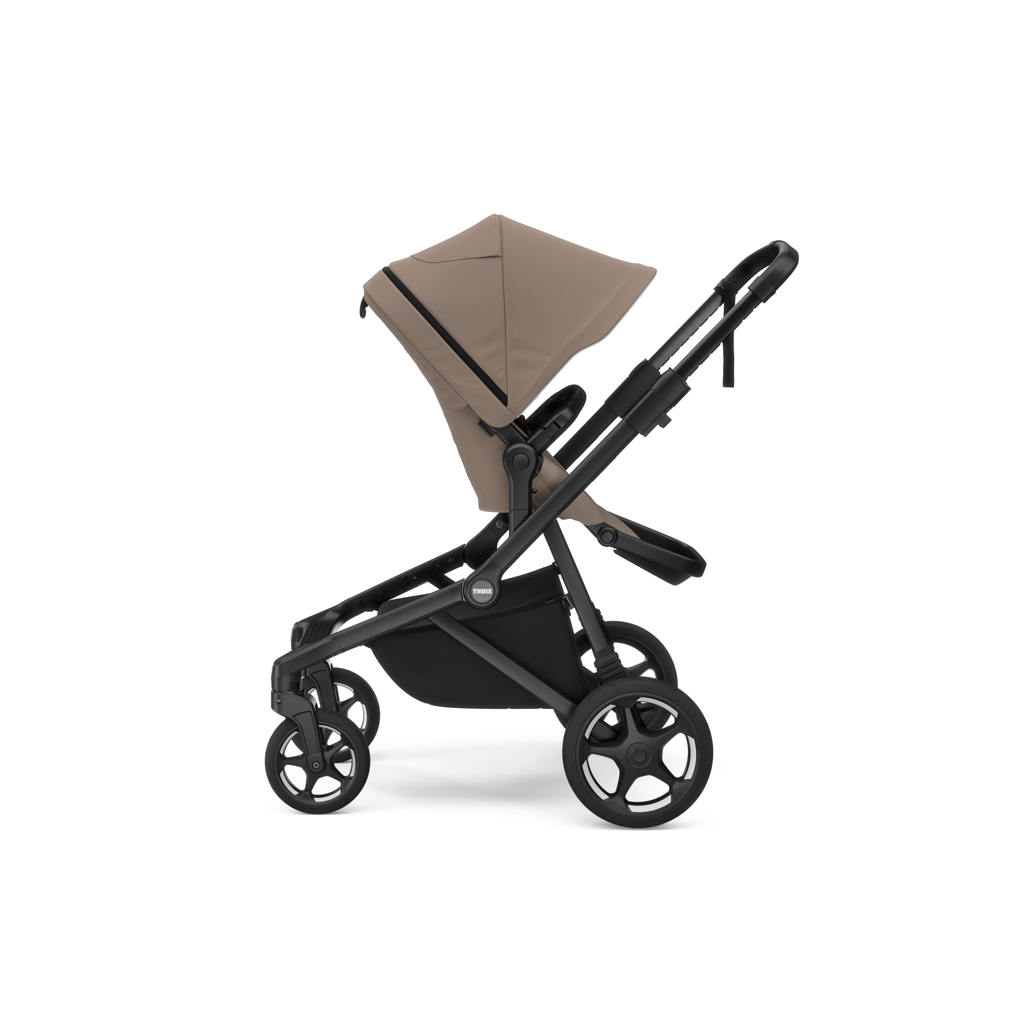 Thule Sleek 2 Kombikinderwagen Bundle – Getöntes Taupe – Inkl. Babywanne