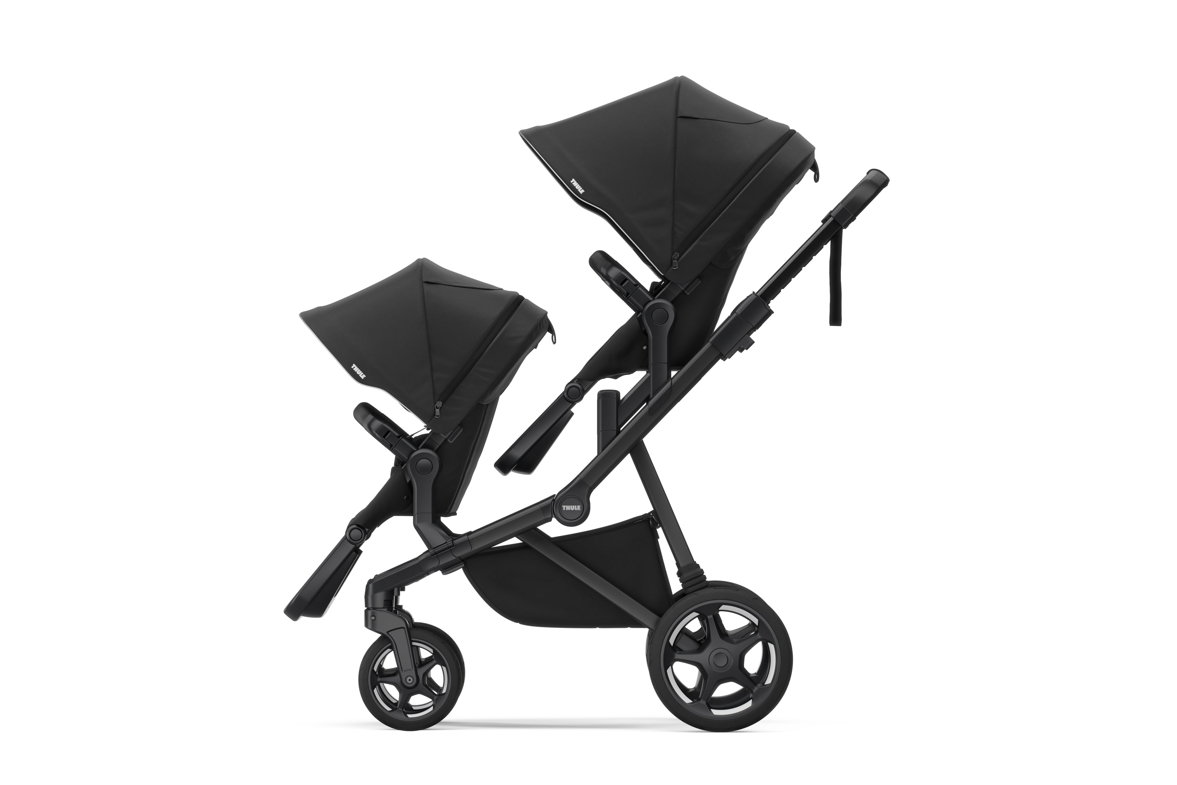 Thule Sleek 2 Kombikinderwagen Bundle – Tiefschwarz – Inkl. Babywanne