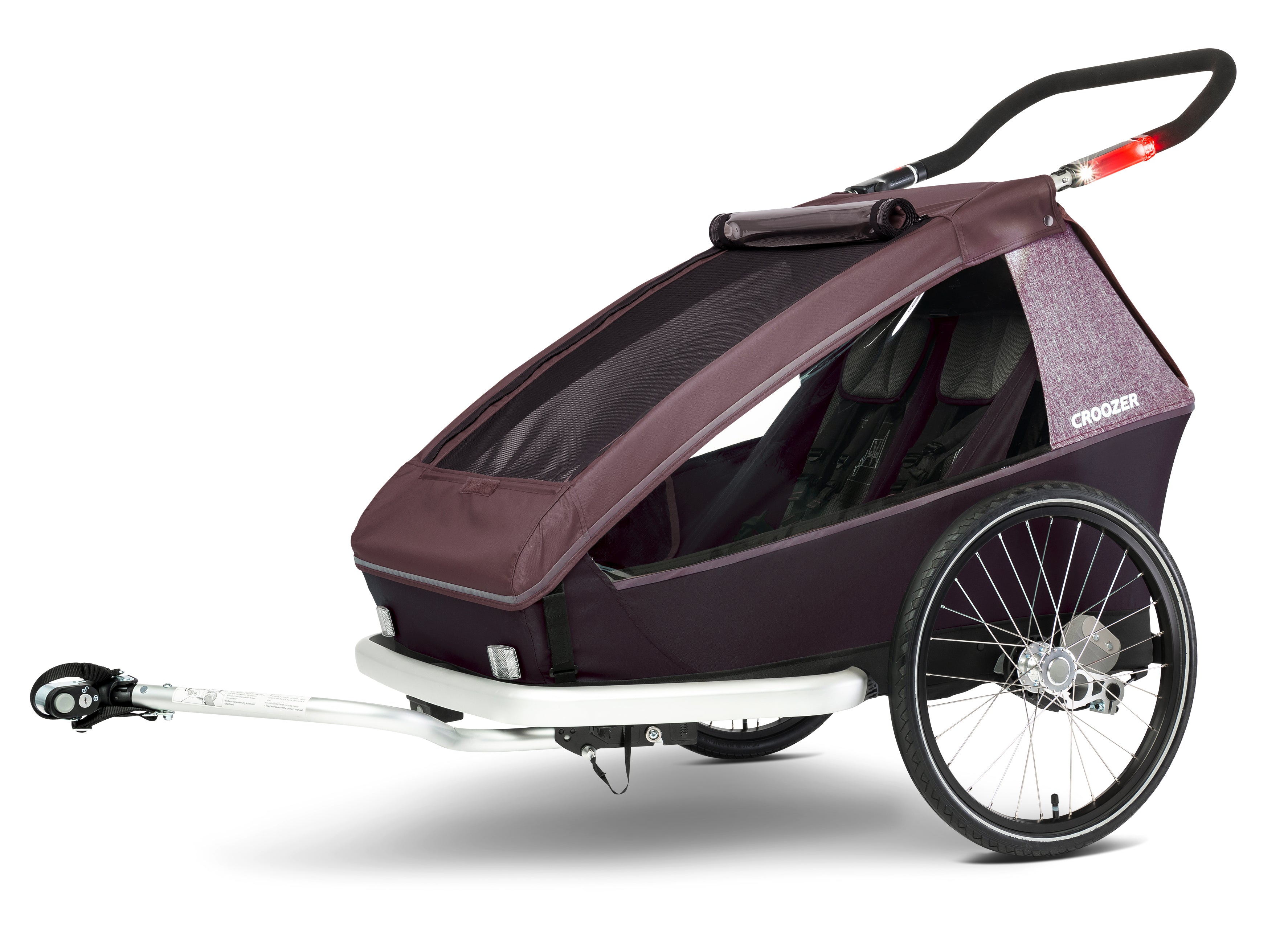 Croozer Kid Vaaya Allseason-Geschwisterbundle Blossom red 2 Vorteilspack