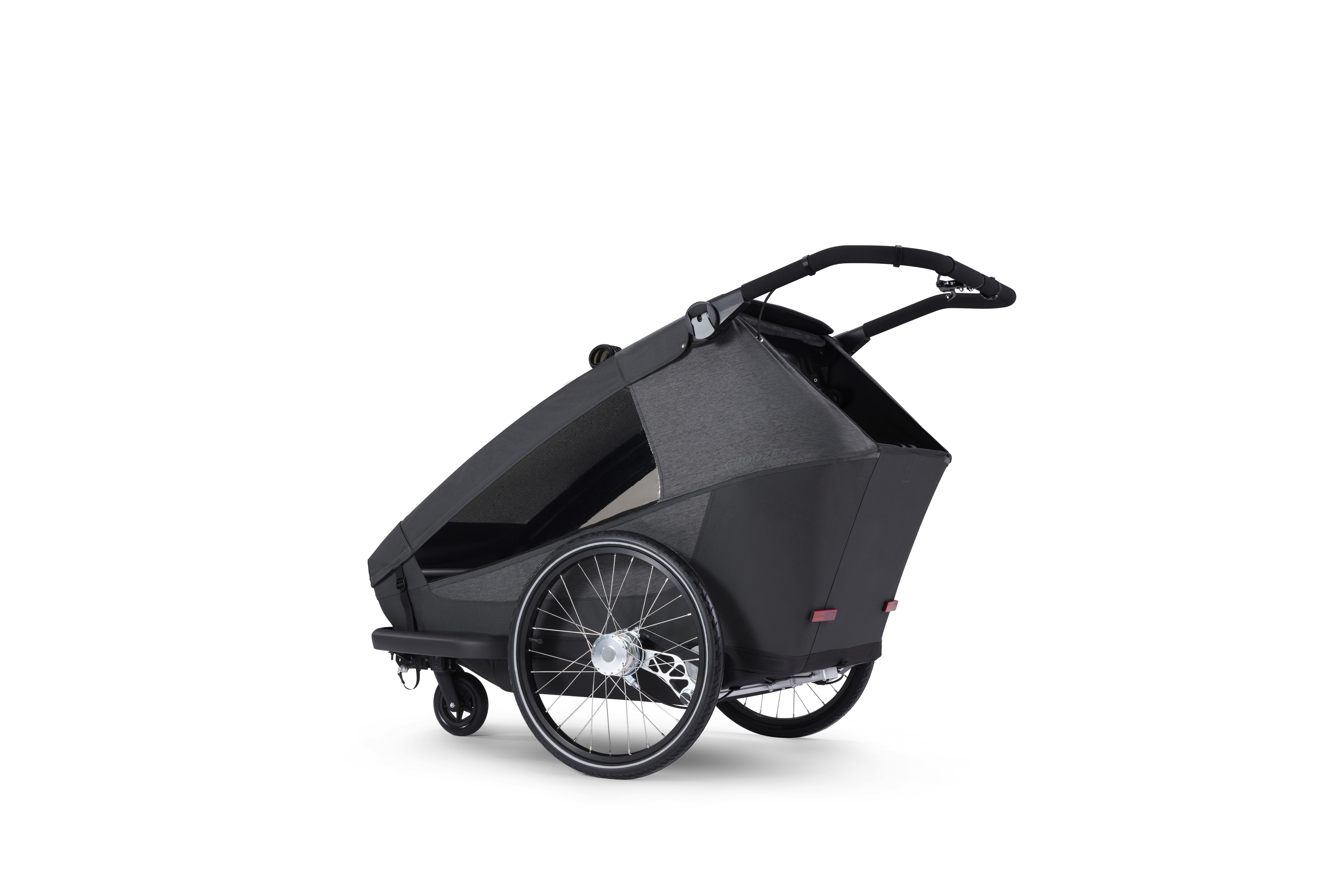 Croozer Yuuna 2 Modularer Fahrradanhänger – Kid, Dog & Cargo – Moonlight Black