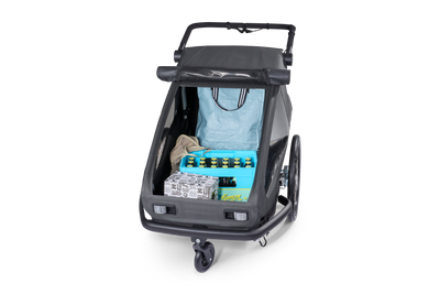 Croozer Yuuna 2 Modularer Fahrradanhänger – Kid, Dog & Cargo – Moonlight Black