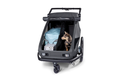 Croozer Yuuna 2 Modularer Fahrradanhänger – Kid, Dog & Cargo – Moonlight Black