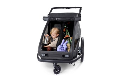 Croozer Yuuna 2 Modularer Fahrradanhänger – Kid, Dog & Cargo – Moonlight Black