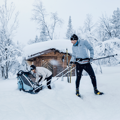 Thule Chariot cross-country skiing kit Skilanglaufset grau
