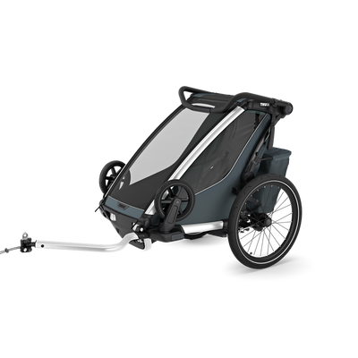 Thule Chariot Cross 2 mit Thule sun and wind tarp – single Dark Slate