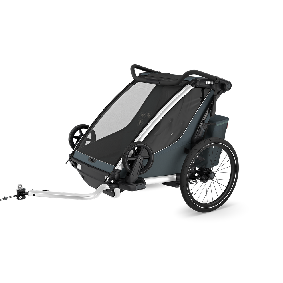 Thule Chariot Cross 2 mit Thule sun and wind tarp – double Dark Slate