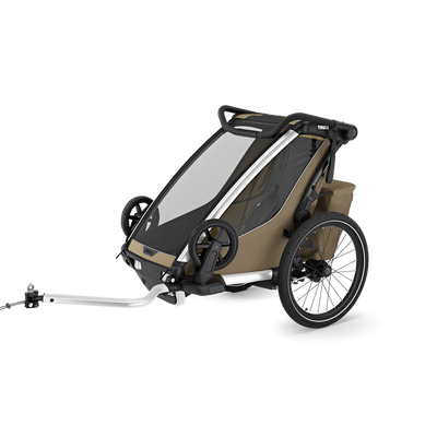 Thule Chariot Cross 2 mit Thule sun and wind tarp – single Faded Khaki