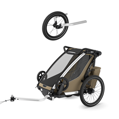 Thule Chariot Cross 2 Single-All-Terrain-Bundle – Faded Khaki
