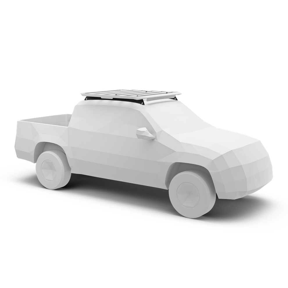 Schienenhalterung für Thule Caprock Dachplattform. Passend für VW Amarok Double Cab Pickup, 2023 und Ford Ranger Double Cab Pickup, 2023