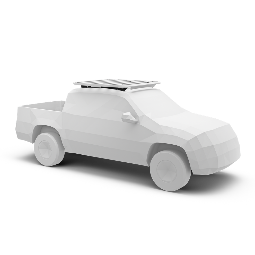 Schienenhalterung für Thule Caprock Dachplattform. Passend für Mitsubishi L200 Double Cab, 2015-2023, Mitsubishi Triton Double Cab, 2015-2023 und Fiat Fullback Double Cab Pickup, 2015