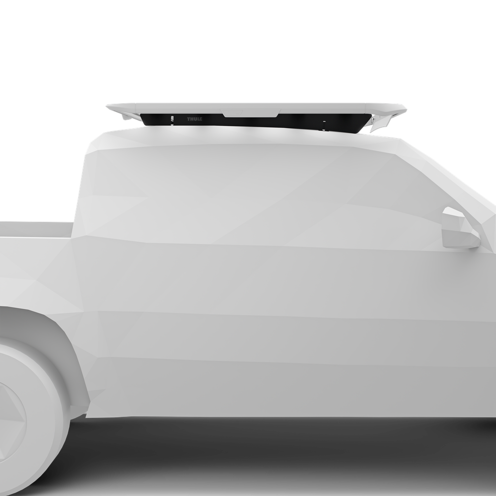 Schienenhalterung für Thule Caprock Dachplattform. Passend für VW Amarok Double Cab Pickup, 2010-2022