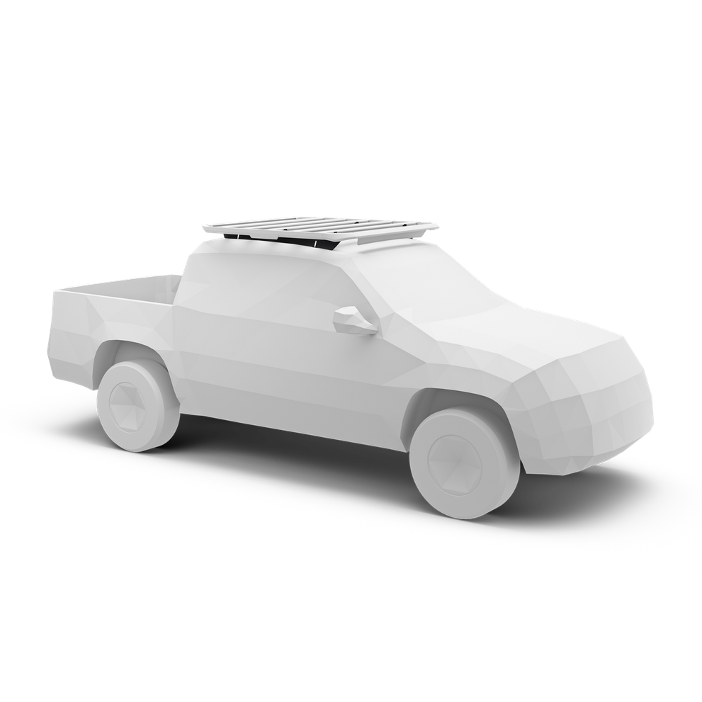 Schienenhalterung für Thule Caprock Dachplattform. Passend für VW Amarok Double Cab Pickup, 2010-2022