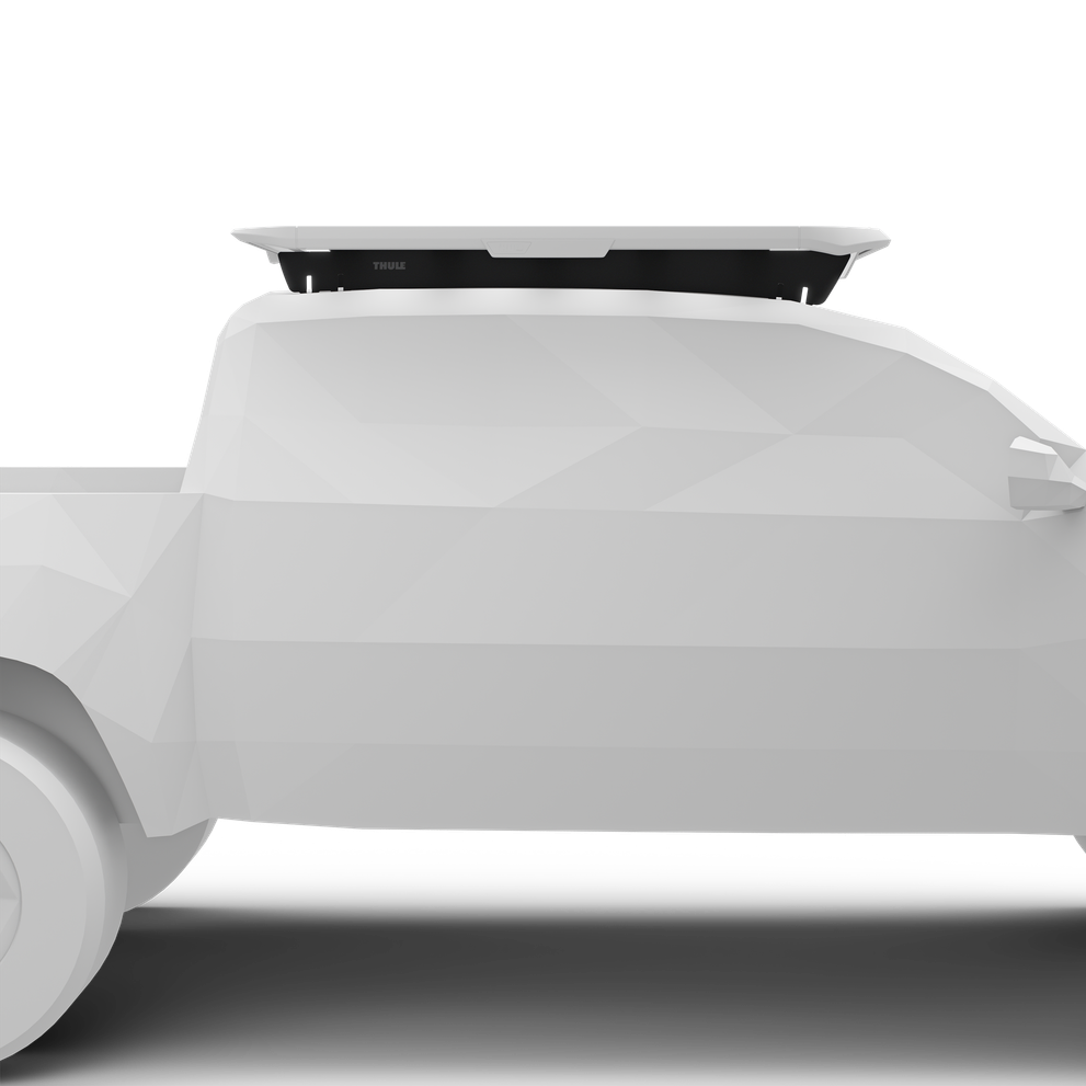 Schienenhalterung für Thule Caprock Dachplattform. Passend für Toyota Tacoma Crew Cab Pickup, 2005-2023