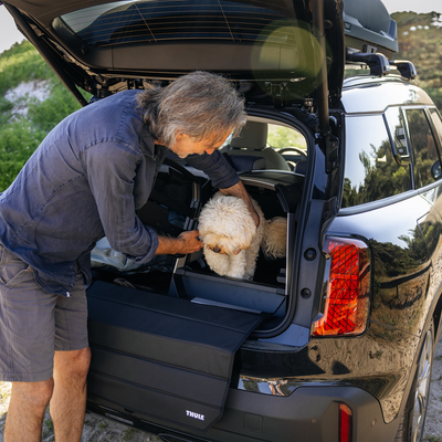 Thule Allax Hundebox threshold  S für Autos mit niedrigem Kofferraumboden
