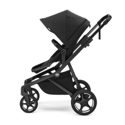 Thule Sleek 2 Wandelbarer Kinderwagen – Tiefschwarz (Midnight Black) – Mono & Geschwisterwagen