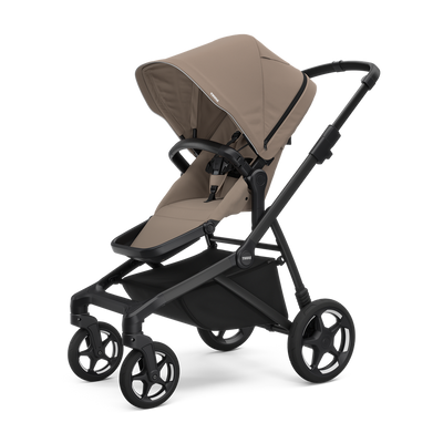 Thule Sleek 2 Wandelbarer Kinderwagen – Getöntes Taupe auf schwarz