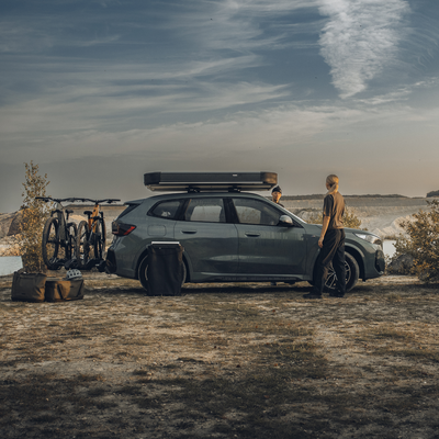 Thule Widesky Hartschalen-Dachzelt – Aerodynamisch, Schnellaufbau & Panoramafensterer Ashland Grau