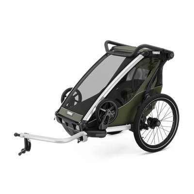 Thule Chariot Lite mit Thule sun and wind tarp – single vintage green