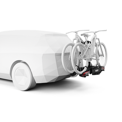 Thule Epos 2 ParkSecure – Faltbarer Anhängerkupplungs-Fahrradträger für 2 Bikes mit integrierten Parksensoren