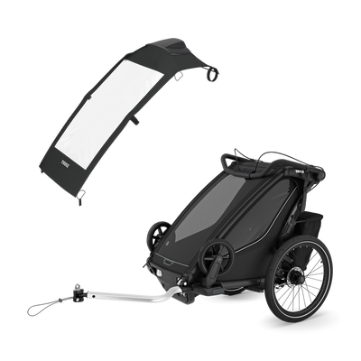 Thule Chariot Sport 2 single with Thule Chariot air purifier cover – Black