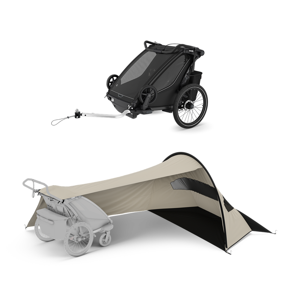 Thule Chariot Sport 2 mit Thule sun and wind tarp – double Black