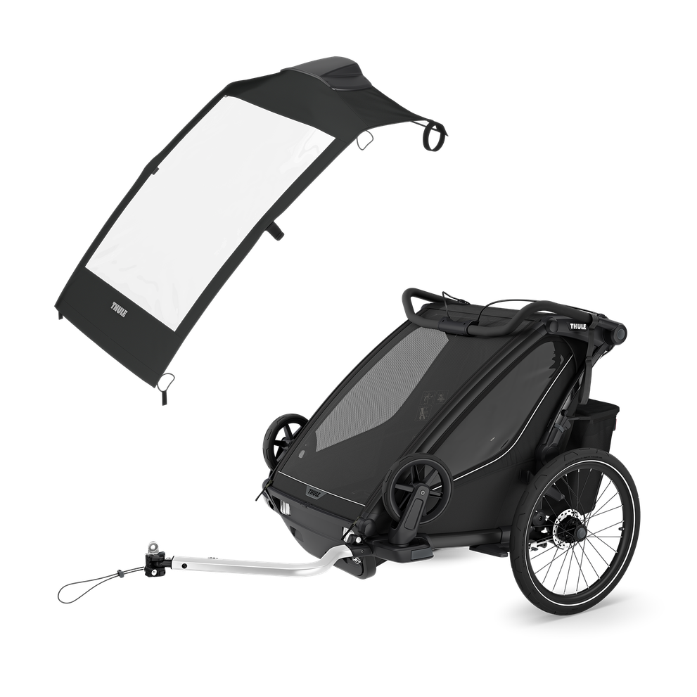 Thule Chariot Sport 2 double with Thule Chariot air purifier cover – Black