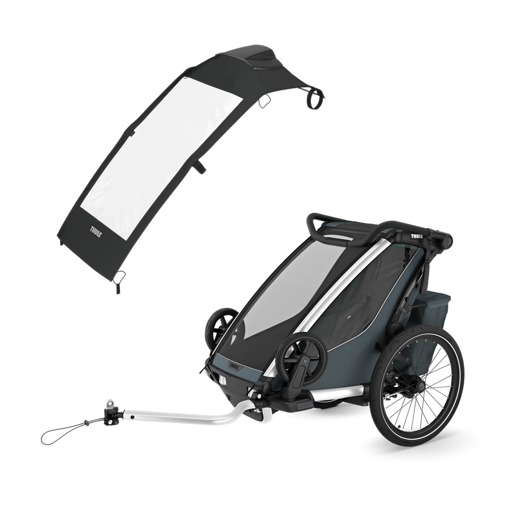 Thule Chariot Cross 2 single with Thule Chariot air purifier cover single