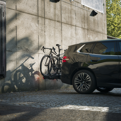 Thule Epos 2 ParkSecure – Faltbarer Anhängerkupplungs-Fahrradträger für 2 Bikes mit integrierten Parksensoren