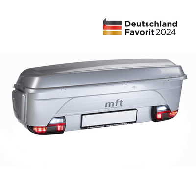 BackBox silber BackBox inkl. Einsatz klein (Breite = 154 cm) und 2 Zurrbändern zur Ladungssicherung