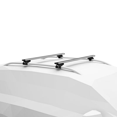 Dachträger Komplettset WingBar Evo silber Infiniti QX50 5-T SUV 2014- Offene Dachreling (Erhöhte Reling)