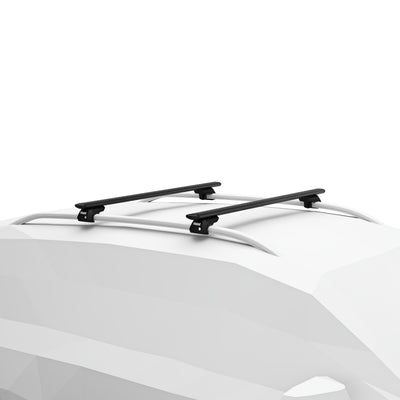 Dachträger Komplettset WingBar Evo black/schwarz Infiniti EX37 5-T SUV 2008- Offene Dachreling (Erhöhte Reling)