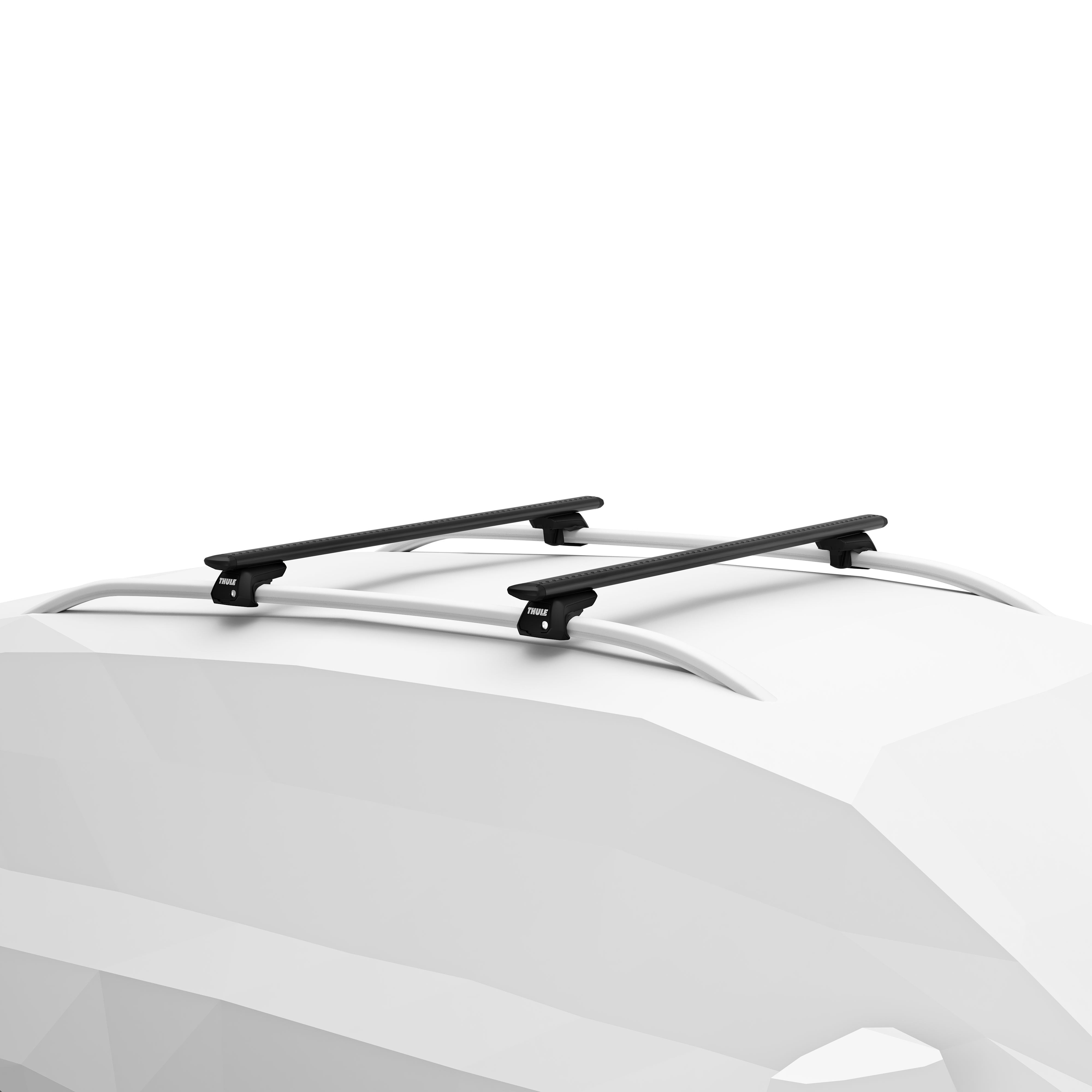 Dachträger Komplettset WingBar Evo  black/schwarz Infiniti QX50 5-T SUV 2014- Offene Dachreling (Erhöhte Reling)