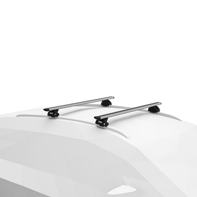 Dachträger Komplettset WingBar Evo silber Volvo V60 Cross Country 5-T Kombi 2019 Integrierte Dachreling (Geschlossene Reling)