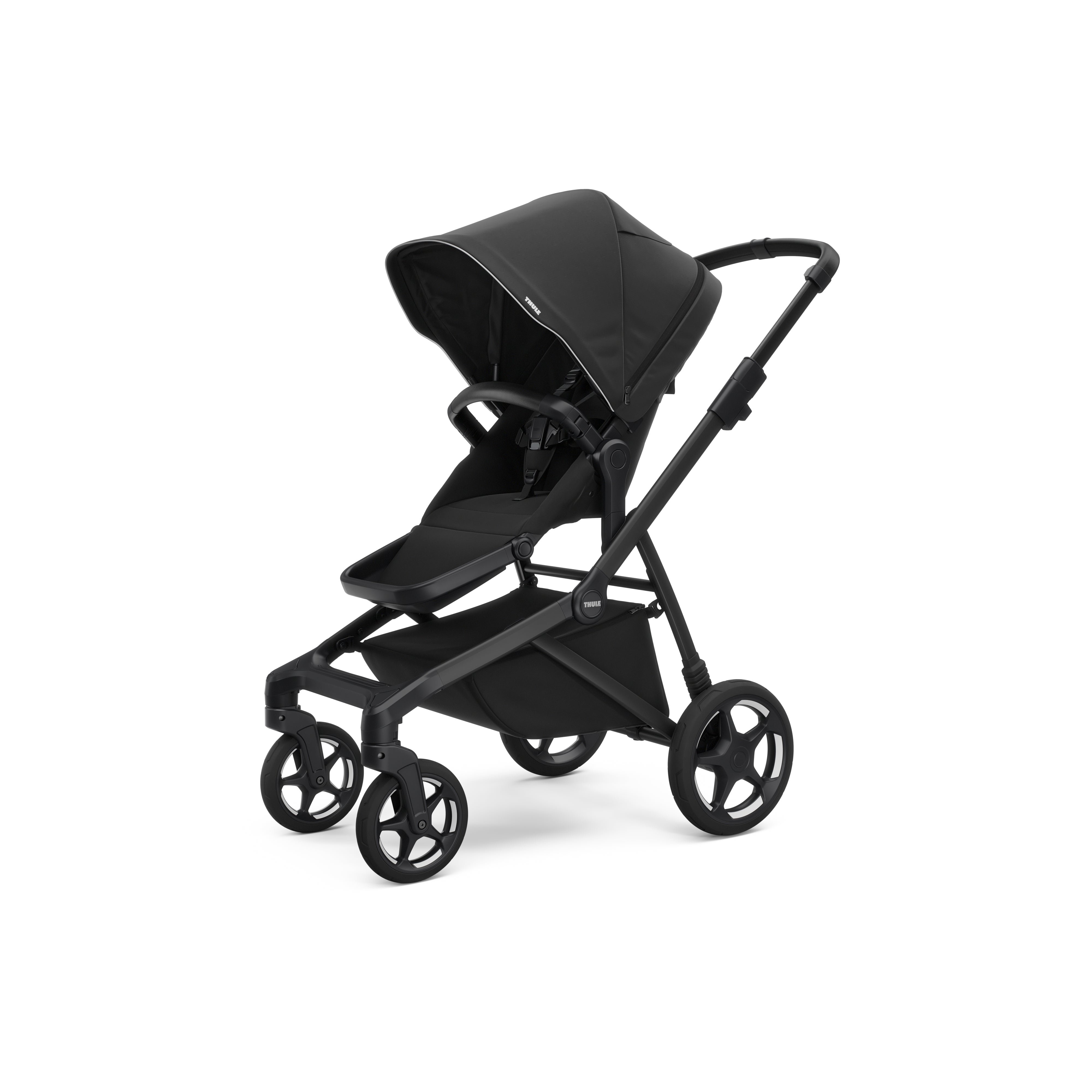 Thule Sleek 2 Kombikinderwagen Bundle – Tiefschwarz – Inkl. Babywanne