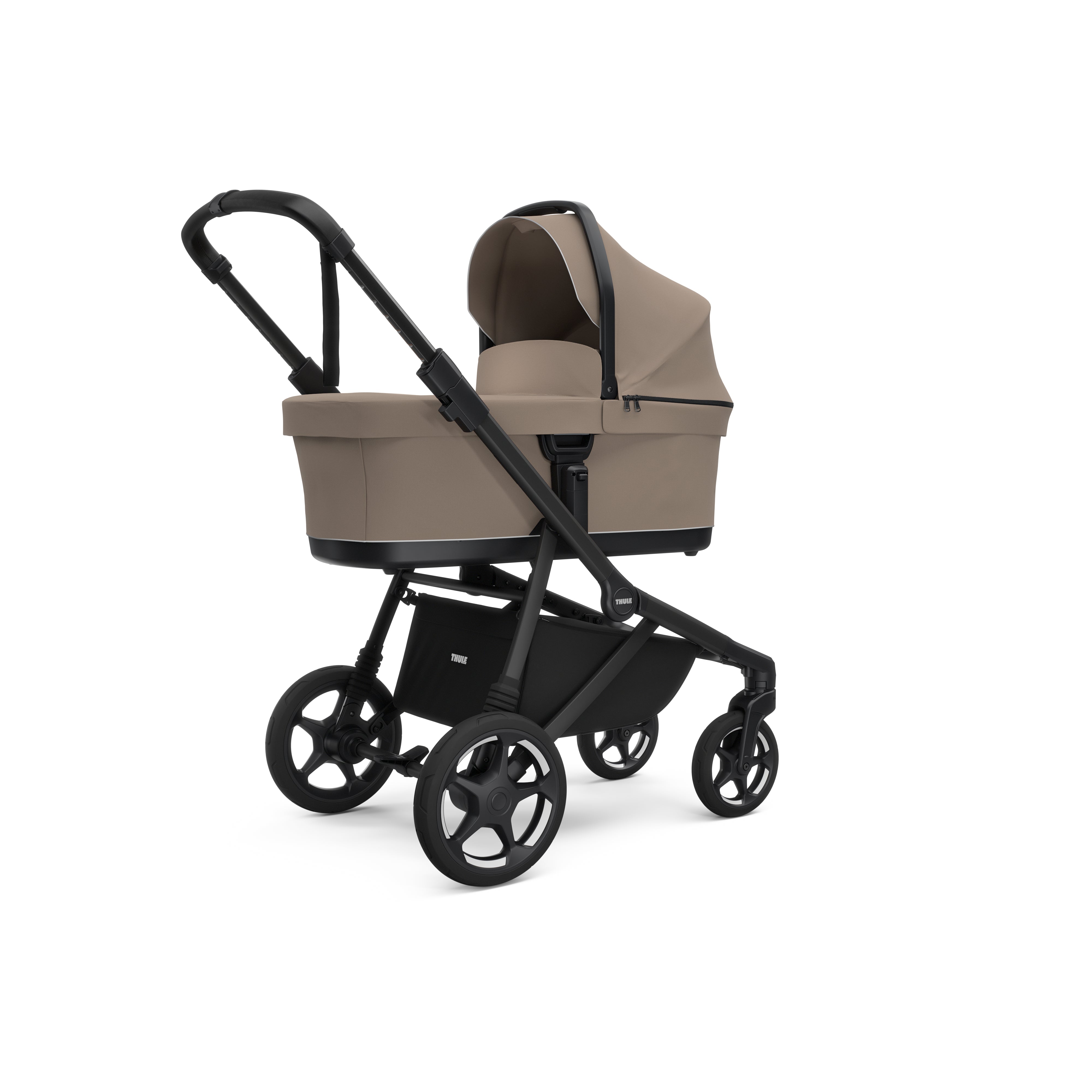 Thule Sleek 2 Kombikinderwagen Bundle – Getöntes Taupe – Inkl. Babywanne