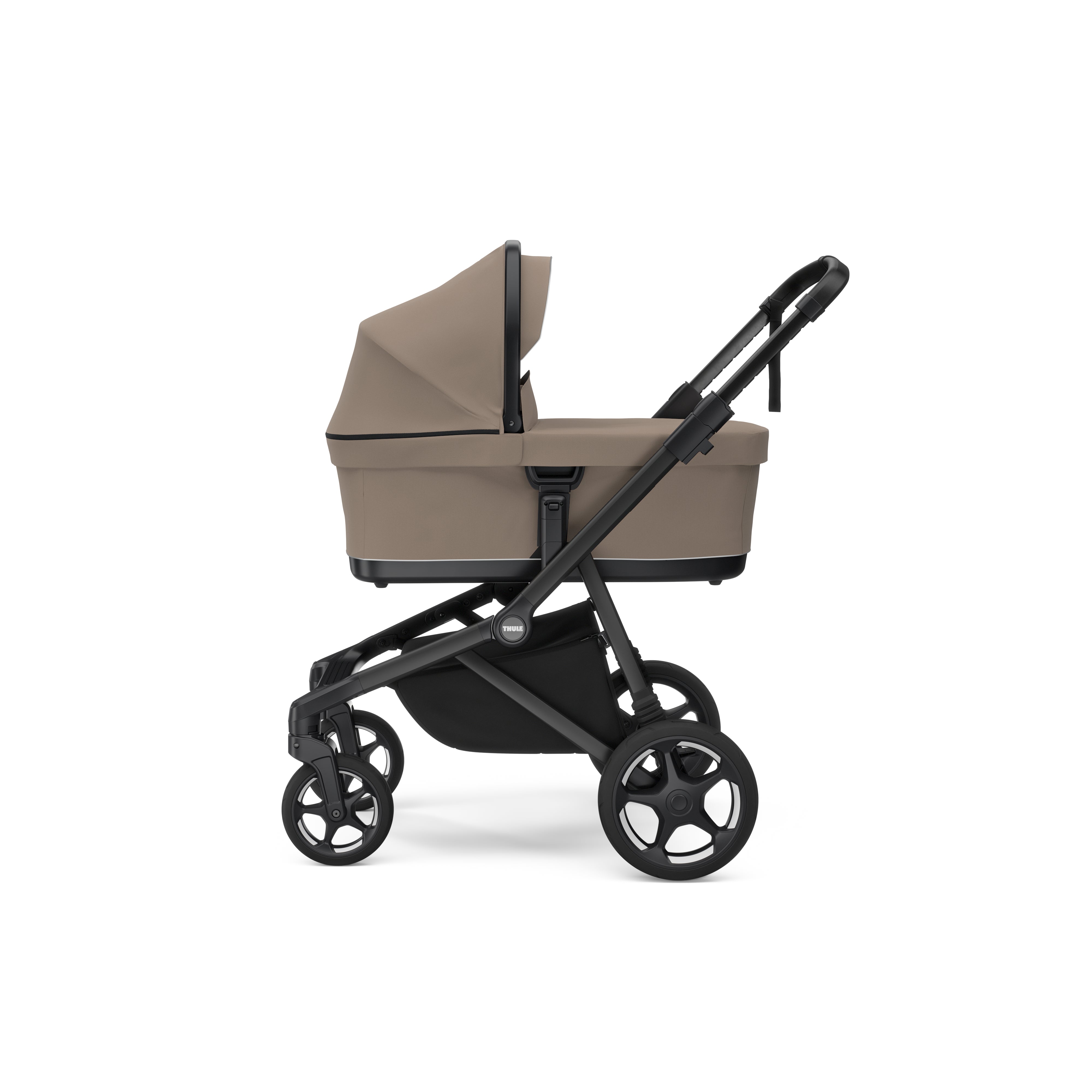 Thule Sleek 2 Kombikinderwagen Bundle – Getöntes Taupe – Inkl. Babywanne