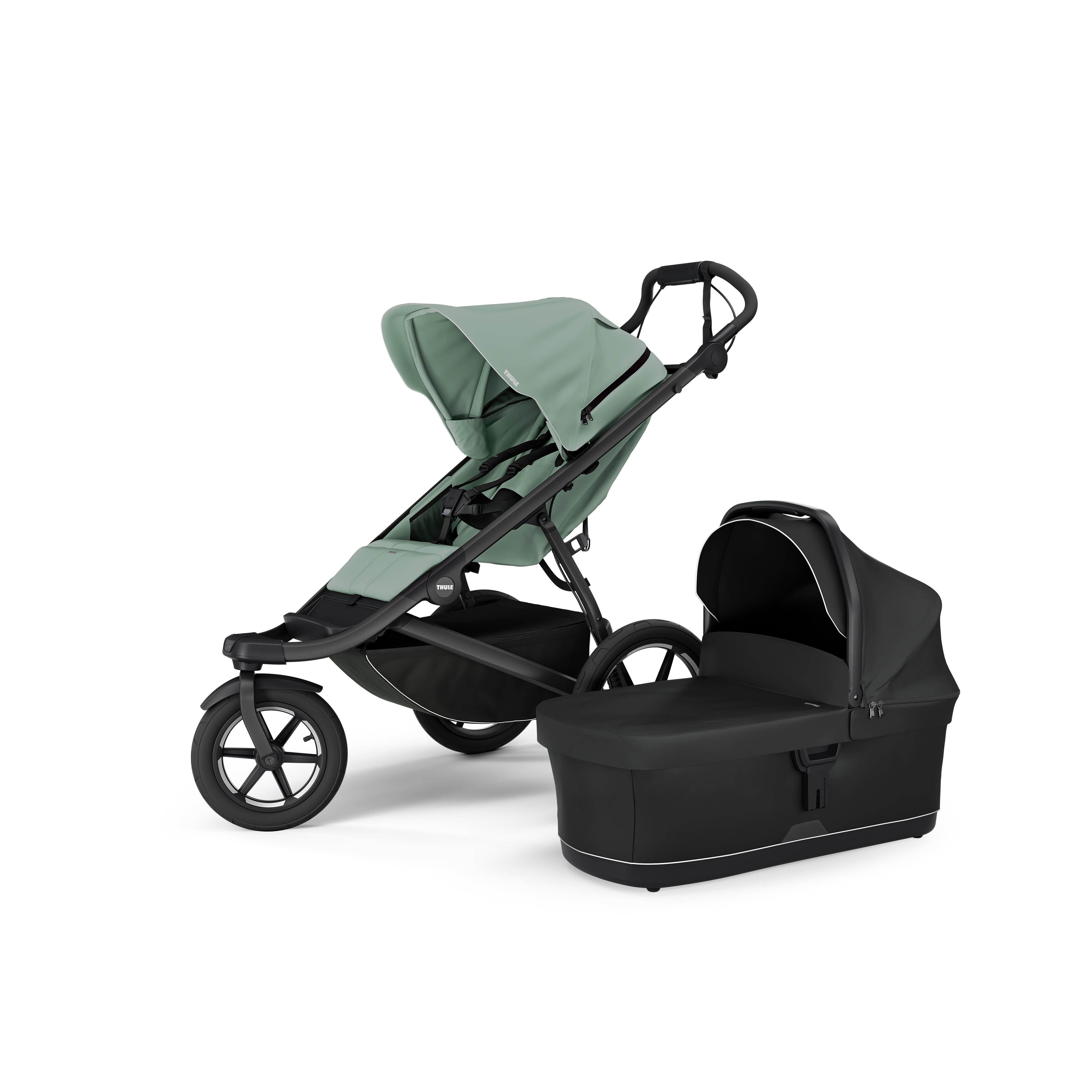 Thule Urban Glide 3 Kinderwagen 2-in-1 - Nebelgrün auf Schwarz